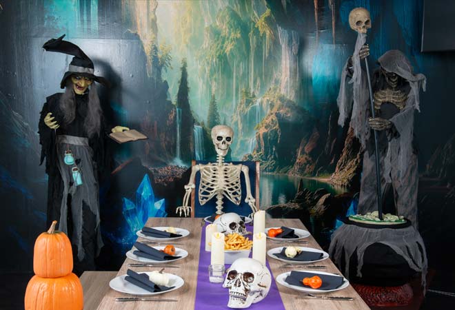 Euer Tisch für den Halloweenparty im Heldenverlies